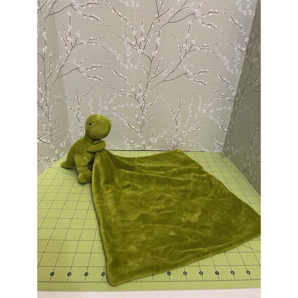 Dinosaur TRex Lovey Green Security Blanket Plush Baby Toy - Picture 1 of 7